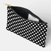 Pochette À Accessoires Motif rétro pois noir blanc (Ouvrir)