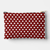 Pochette À Accessoires Motif rétro pois rouge foncé (Verso)