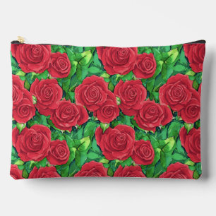 Pochette À Accessoires Motif Rose couleur rouge/Crimson