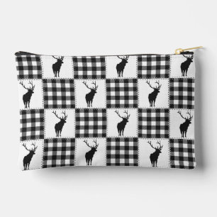 Pochette À Accessoires Motif rustique de plaid de bison de forêt