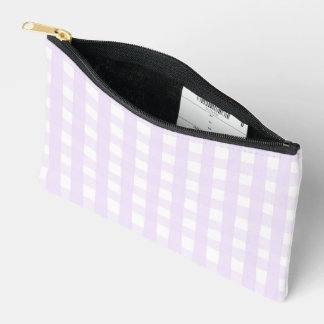 Pochette À Accessoires Motif sans couture à carreaux en vichy lilas peint