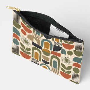 Pochette À Accessoires Motif sans couture bohème arc-en-ciel et botanique