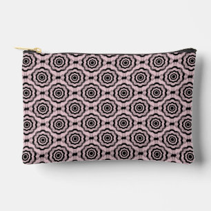 Pochette À Accessoires Motif sans couture de petite fleur noire rose