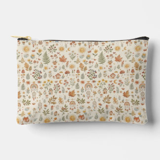 Pochette À Accessoires Motif sans couture de renard de la forêt ensoleill