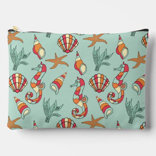 Pochette À Accessoires Motif Seahorse et Seashell (Recto)