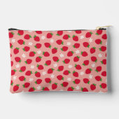 Pochette À Accessoires Motif simple moderne de fraise rose (Verso)