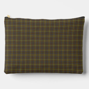 Pochette À Accessoires Motif Tartan à Carreaux Bleu Olive