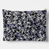 Pochette À Accessoires Motif Triangle Noir Violet Grand (Verso)