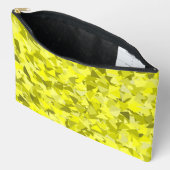 Pochette À Accessoires Motif Triangle Vert Jaune Grand (Ouvrir)