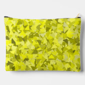 Pochette À Accessoires Motif Triangle Vert Jaune Grand (Verso)