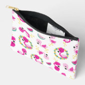 Pochette À Accessoires Motif tropical, Flamants roses, pastèques, Fleurs (Ouvrir)