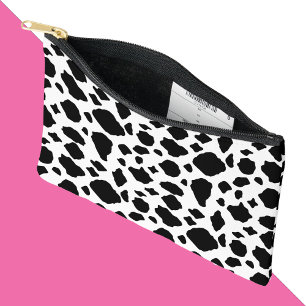 Pochette À Accessoires Motif Vache Noir et Blanc Campagne