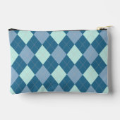 Pochette À Accessoires Motif vintage Argyle bleu (Verso)