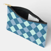 Pochette À Accessoires Motif vintage Argyle bleu (Ouvrir)