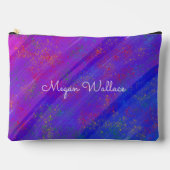 Pochette À Accessoires Motif Violet Abstrait Moderne (Recto)