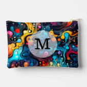 Pochette À Accessoires Motif Wavy couleur Modèle personnalisé (Verso)