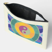 Pochette À Accessoires Motif Yin Yang Coloré (Ouvrir)