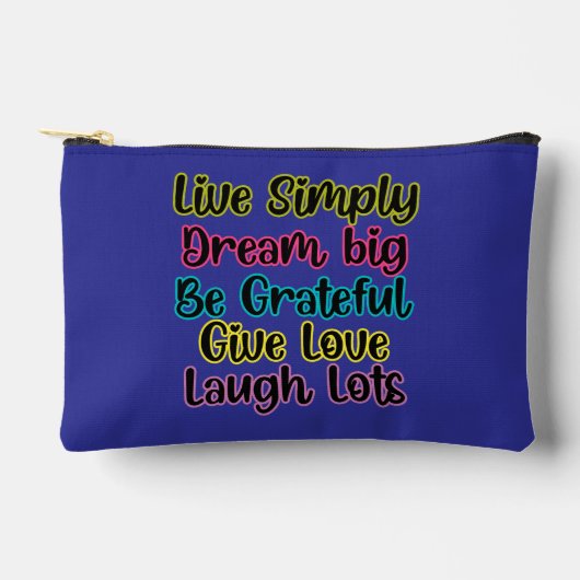 Pochette À Accessoires Motivational Quote Live Simply Dream Give Love (Recto)