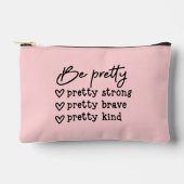 Pochette À Accessoires Motivationnel Dire Panier Accessoire Rose (Recto)