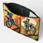 Pochette À Accessoires Motocross de nom personnalisé (Ouvrir)