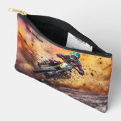 Pochette À Accessoires Motocross de nom personnalisé (Ouvrir)