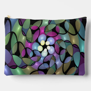 Pochette À Accessoires Mouvements colorés Art fractal abstrait trippy