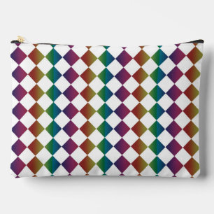 Pochette À Accessoires Multicolore Diamant Harlequin Damier Grand