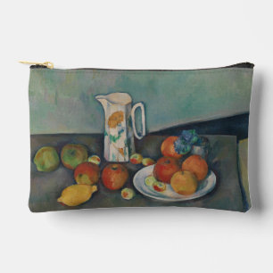 Pochette À Accessoires Nature morte, pichet de lait et fruits sur une tab