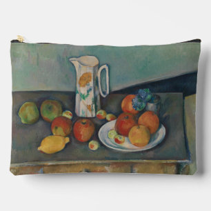 Pochette À Accessoires Nature morte, Pot à lait et fruits sur une table,