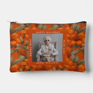 Pochette À Accessoires Nature personnalisée lys fleurs femmes anniversair