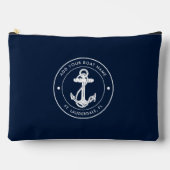 Pochette À Accessoires Nautical Boat Anchor and Name Custom Cruise (Recto)
