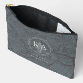Pochette À Accessoires Nautical Rope Monogram Map Grey (Ouvrir)