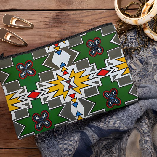 Pochette À Accessoires Ndebele Traditionnel Attrait Africain Tribal Art C