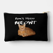 Pochette À Accessoires Ne stress pas Meowt - Orange Chat me stress Out (Verso)