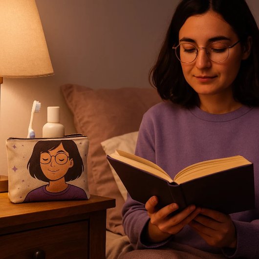 Pochette À Accessoires Neceser con ilustración - calma para tu día a día