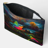 Pochette À Accessoires Neon Ghosts dans un paysage d'Imaginaire hanté (Ouvrir)