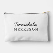 Pochette À Accessoires Neutral Modern Minimalist Stylish Monogram (Verso)