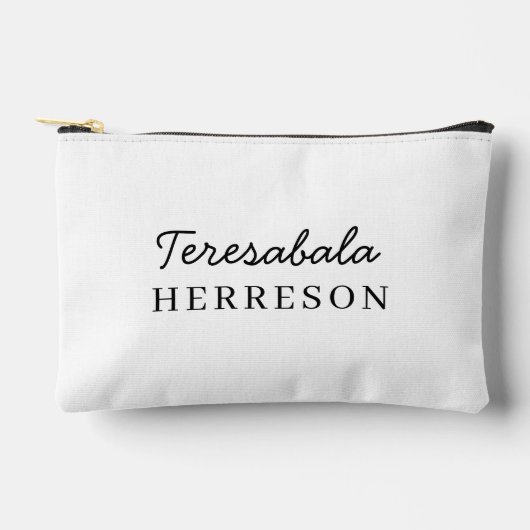 Pochette À Accessoires Neutral Modern Minimalist Stylish Monogram (Recto)