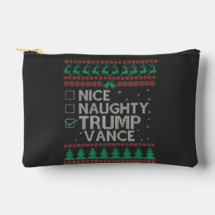 Pochette À Accessoires Nice Naughty Trump Vance Election Ugly Sweater