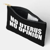 Pochette À Accessoires No Uterus No Opinion Pro Choice Citation Black (Ouvrir)