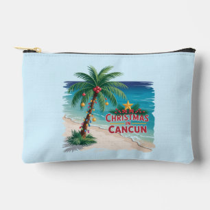 Pochette À Accessoires Noël à Cancun Vacances de fêtes tropicales