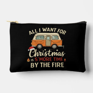 Pochette À Accessoires Noël drôle de camping S'more au temps du feu
