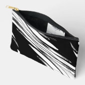 Pochette À Accessoires Noir et blanc moderne (Ouvrir)
