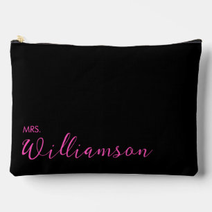 Pochette À Accessoires Noir et rose Mme nouvellement mariée