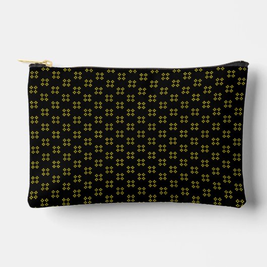 Pochette À Accessoires Noir & Jaune Petit (Recto)