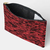 Pochette À Accessoires Noir rouge Motif Abstrait (Ouvrir)