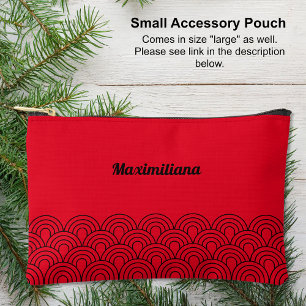 Pochette À Accessoires Noir sur rouge - Arches Glam Petit Accessoire Pouc