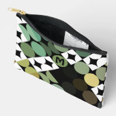 Pochette À Accessoires Noir Vert Beige Brown Cercles du milieu du siècle