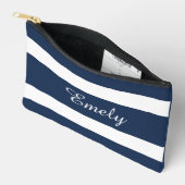 Pochette À Accessoires Nom bleu moderne (Ouvrir)