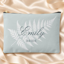 Nom de la mariée Dusty Blue White Fern Grand